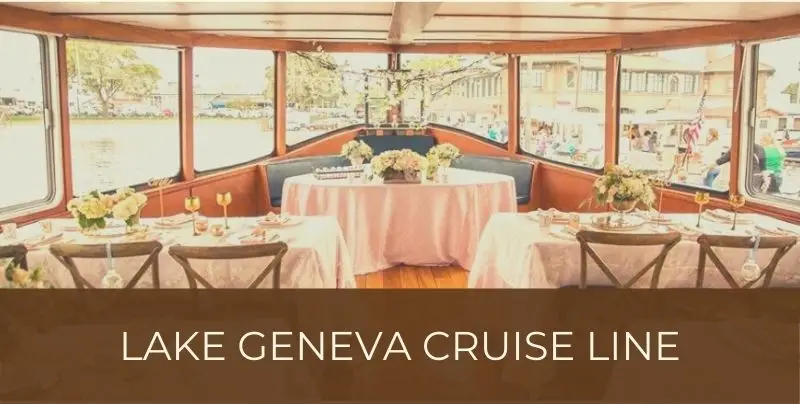 Lake Geneva Cruise Line wedding recepton aboard a boat