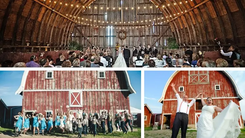 Rustic charm at one of the most popular barn wedding venues in Northern Illinois.