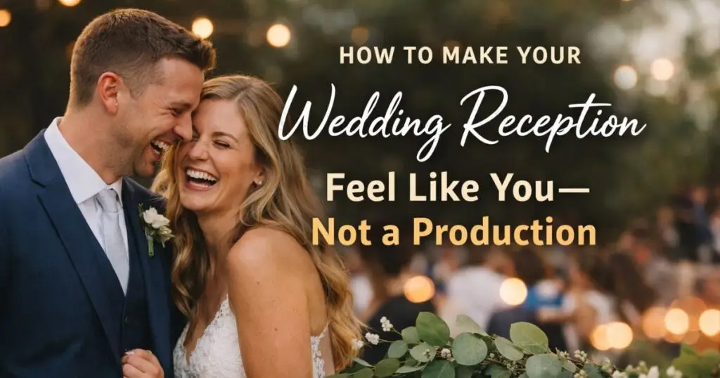 Bride and groom laughing during wedding reception in Chicago suburbs